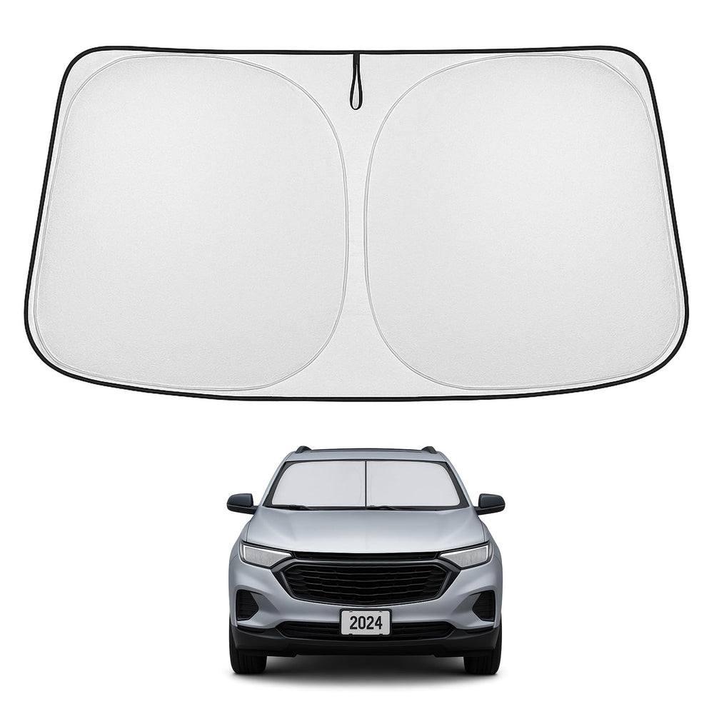 Proadsy 2025 Upgrade Windshield Sun Shade Custom Fit Chevrolet Equinox 2018-2025 4-Layer Foldable Front Sunshade Protector Sun Visor Blocks UV Rays Keep Car Cooler Accessories