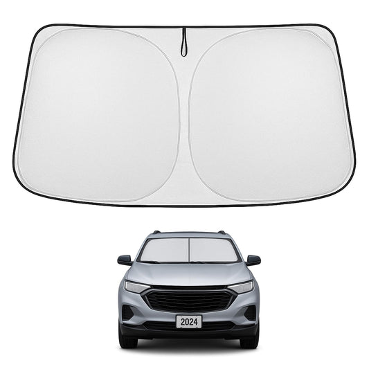 Proadsy 2025 Upgrade Windshield Sun Shade Custom Fit Chevrolet Equinox 2018-2025 4-Layer Foldable Front Sunshade Protector Sun Visor Blocks UV Rays Keep Car Cooler Accessories