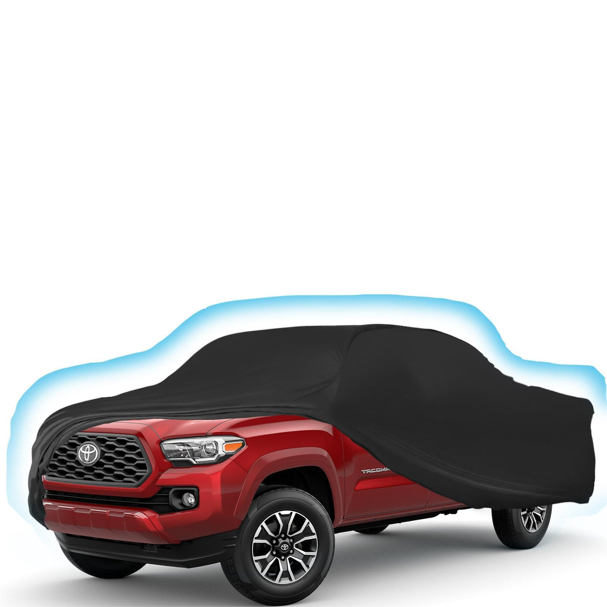 Proadsy 2025 Upgrade Car Cover for Toyota Tacoma 2016-2023 2024 2025,Waterproof All Weather, Windproof Snowproof Rain Hail Sun UV Protection Full Outdoor Indoor Exterior Car Covers, Black
