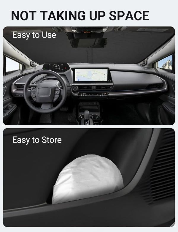 2023-2025 Toyota Prius custom-fit sunshade - folded compact