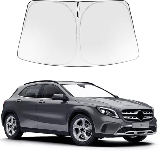 Proadsy 2025 Upgrade Windshield Sun Shade Custom Fit 2015-2020 Mercedes Benz GLA Foldable Front Sunshade Protector Sun Visor Blocks UV Rays Keep Car Cooler