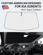 Proadsy Front Windshield Sun Shade Foldable Sunshade Protector Sun Visor Custom Fit 2016-2020 Kia Sorento LX, S, EX, SX, and SX-Prestige SUV Accessories 2026 Upgrade