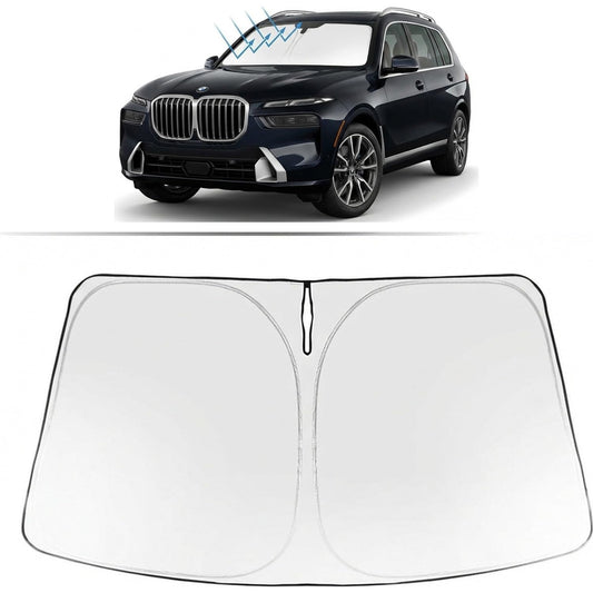Proadsy Windshield Sun Shade for BMW X7 2019-2026 Foldable Front Sunshade Protector Sun Visor Blocks UV Rays Keep Car Cooler Accessories