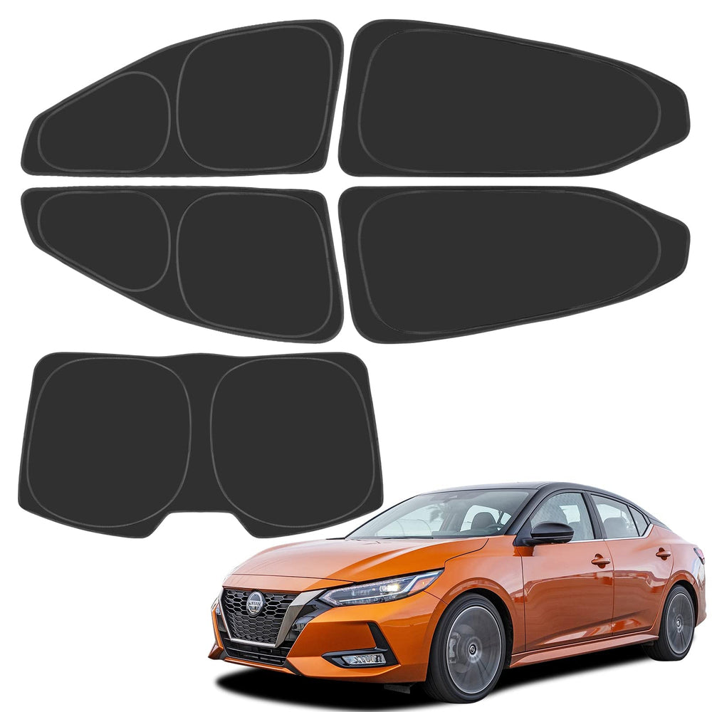 Proadsy Window Sun Shade for Nissan Sentra 2024 2023 2022 2021 2020 Side Window for Baby/Camping UV Rays and Privacy Protect Upgrade Accessories Set of 5