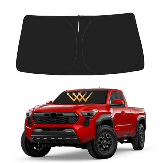 Proadsy 2026 Upgrade Front Windshield Sun Shade Foldable Sunshade Protector Custom Fit 2024-2025 Tacoma 2Dr 4Dr Pickup Accessories