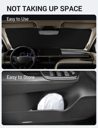2023-2026 Toyota Crown windshield sunshade detail view 9, custom fit front window sun shade
