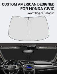 2016-2022 Honda Civic custom-fit sunshade - folded compact