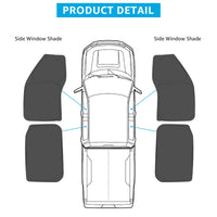 Proadsy 2025 Upgrade Window Shades for Ford F150 F-150 (Not for 1 Door) 2015-2020 Side Windows for Baby/Camping Sun UV Rays and Privacy Protection Set of 4