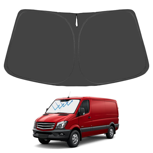 Proadsy 2026 Upgrade Windshield Sunshade Custom for Sprinter 2007-2022 Reflective Heat Sun UV Protector Foldable Front Window Shade Upgrade Accessories