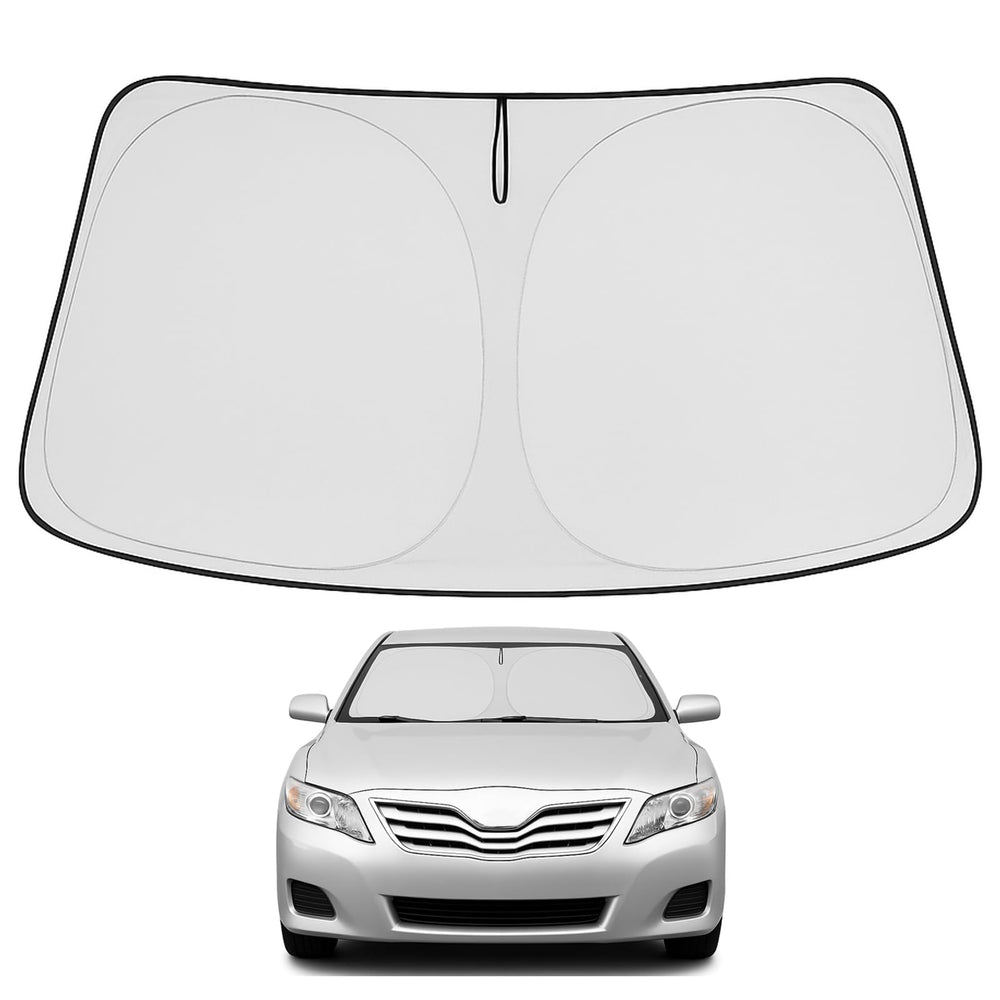 Proadsy 2025 Upgrade Windshield Sun Shade Custom Fit 2007-2011 Toyota Camry 4-Layer Foldable Front Sunshade Protector Sun Visor Blocks UV Rays Keep Car Cooler