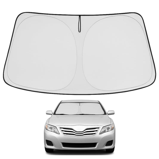 Proadsy 2025 Upgrade Windshield Sun Shade Custom Fit 2007-2011 Toyota Camry 4-Layer Foldable Front Sunshade Protector Sun Visor Blocks UV Rays Keep Car Cooler