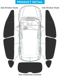Proadsy 2026 Upgrade Window Sun Shade for 2018-2023 CrossTrek Side Window for Baby/Camping UV Rays and Privacy Protect Accessories Set of 7