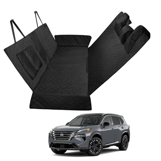 Proadsy 2026 Upgrade Dog Car Seat Cover Custom Fit 2021-2025 Nissan Rogue Back Seat Extender Waterproof Scratch Proof Durable Black Protector Pet Hammock