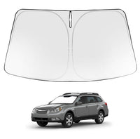 Proadsy 2026 Upgrade Windshield Sun Shade Custom Fit 2010-2014 Outback Foldable Front Sunshade Protector Sun Visor Blocks UV Rays Keep Car Cooler