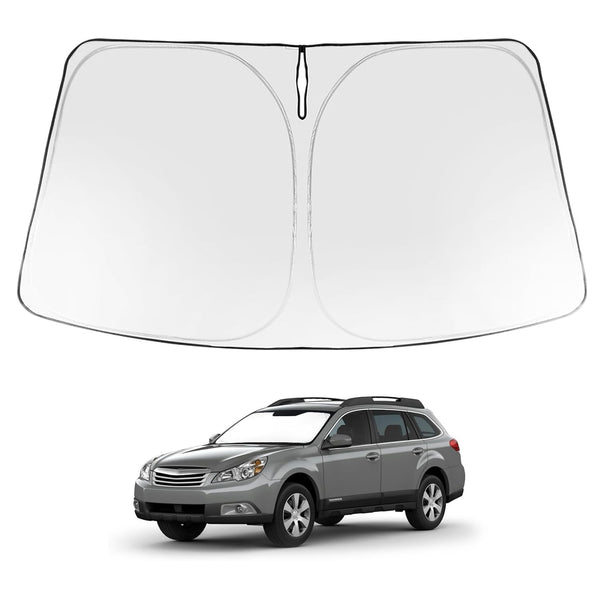Proadsy 2026 Upgrade Windshield Sun Shade Custom Fit 2010-2014 Outback Foldable Front Sunshade Protector Sun Visor Blocks UV Rays Keep Car Cooler