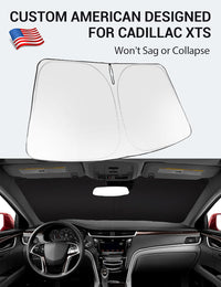 2013-2019 Cadillac XTS custom-fit sunshade - folded compact