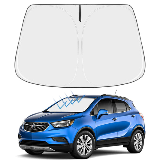 Proadsy 2025 Upgrade Windshield Sun Shade Custom Fit Buick Encore 2013-2019 4-Layer Foldable Front Sunshade Protector Sun Visor Blocks UV Rays Keep Car Cooler