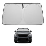 Proadsy 2026 Upgrade Windshield Sun Shade Custom Fit GMC Sierra 2019-2026 4-Layer Foldable Front Sunshade Protector Sun Visor Blocks UV Rays Keep Car Cooler Accessories