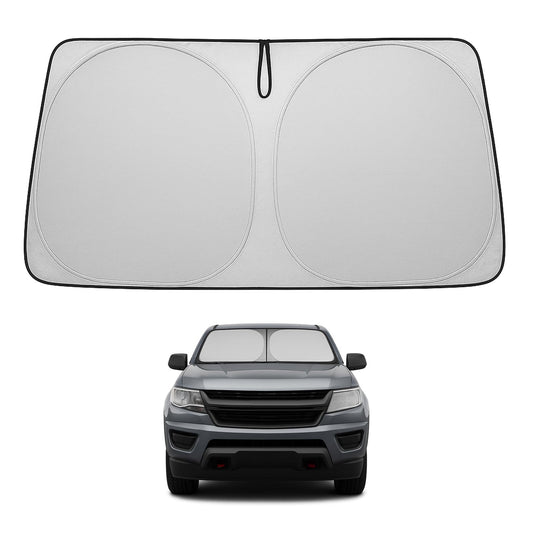 Proadsy 2025 Upgrade Windshield Sun Shade Custom Fit Chevrolet Colorado 2015-2022 4-Layer Foldable Front Sunshade Protector Sun Visor Blocks UV Rays Keep Car Cooler Accessories