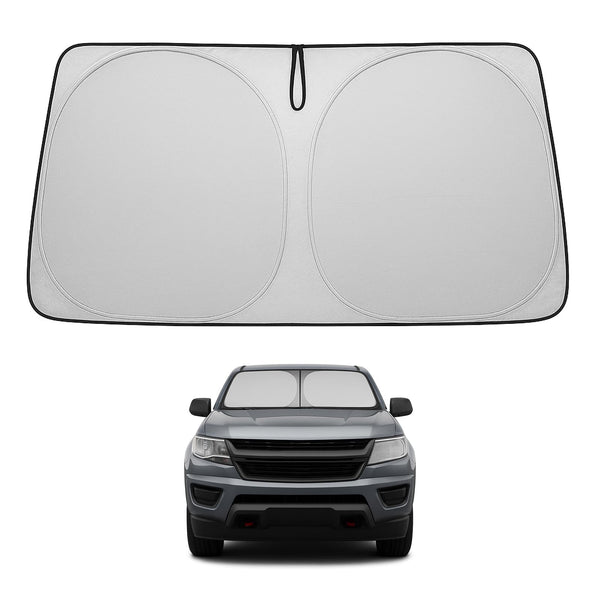 Proadsy 2026 Upgrade Windshield Sun Shade Custom Fit GMC Sierra 2019-2026 4-Layer Foldable Front Sunshade Protector Sun Visor Blocks UV Rays Keep Car Cooler Accessories