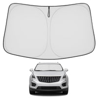 Proadsy 2026 Upgrade Windshield Sun Shade Custom Fit Cadillac XT5 2017-2026 4-Layer Foldable Front Sunshade Protector Sun Visor Blocks UV Rays Keep Car Cooler Accessories