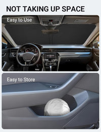 2012-2022 Volkswagen Passat windshield sunshade detail view 8, custom fit front window sun shade