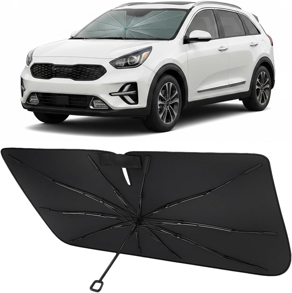 Proadsy umbrella windshield sunshade for 2017-2022 Kia Niro — canopy, frame and sleeve