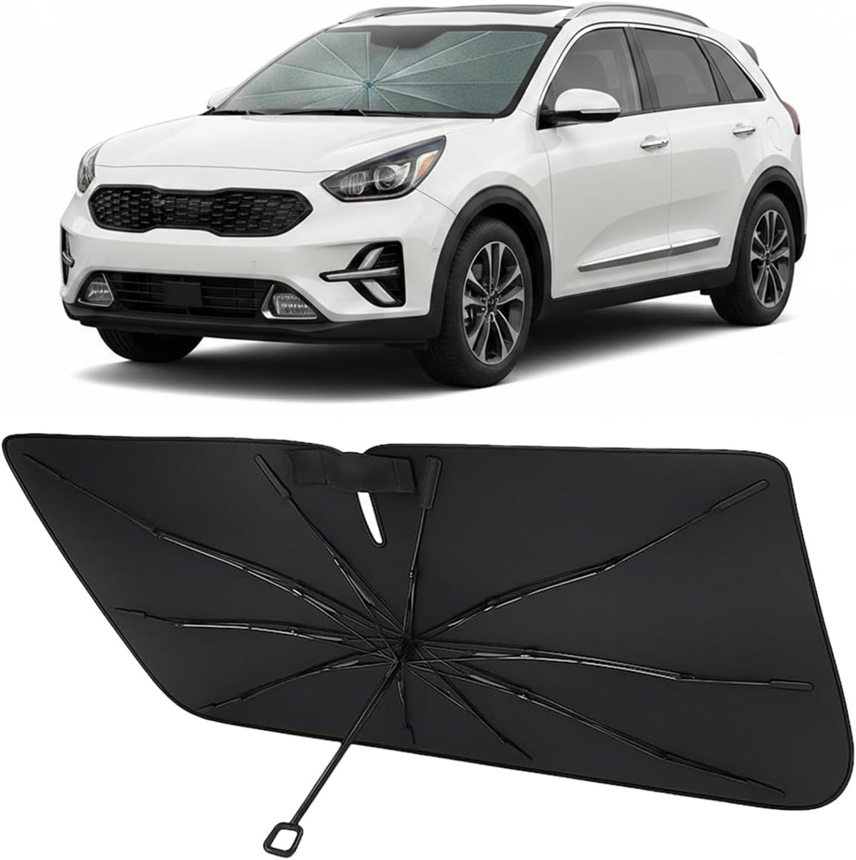 2017-2022 Kia Niro Umbrella Windshield Sunshade - Custom Fit Front Windshield Sun Shade