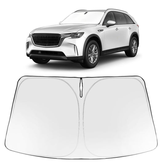 Proadsy 2026 Upgrade Windshield Sun Shade Custom Fit Mazda CX-90 2024 2025 2026 Foldable Front Sunshade Protector Sun Visor Blocks UV Rays Keep Car Cooler Accessories
