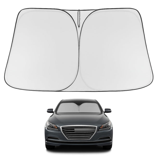 Proadsy 2025 Upgrade Windshield Sun Shade Custom Fit 2015 2016 Hyundai Genesis Foldable Front Sunshade Protector Sun Visor Blocks UV Rays Keep Car Cooler