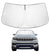 Proadsy 2025 Upgrade Windshield Sun Shade Custom Fit Jeep Wagoneer 2022-2024 2025 4-Layer Foldable Front Sunshade Protector Sun Visor Blocks UV Rays Keep Car Cooler Accessories