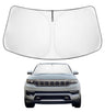 Proadsy 2026 Upgrade Windshield Sun Shade Custom Fit Jeep Wagoneer 2022-2025 2026 4-Layer Foldable Front Sunshade Protector Sun Visor Blocks UV Rays Keep Car Cooler Accessories