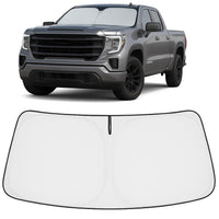 Proadsy 2026 Upgrade Windshield Sun Shade Custom Fit GMC Sierra 2019-2026 4-Layer Foldable Front Sunshade Protector Sun Visor Blocks UV Rays Keep Car Cooler Accessories