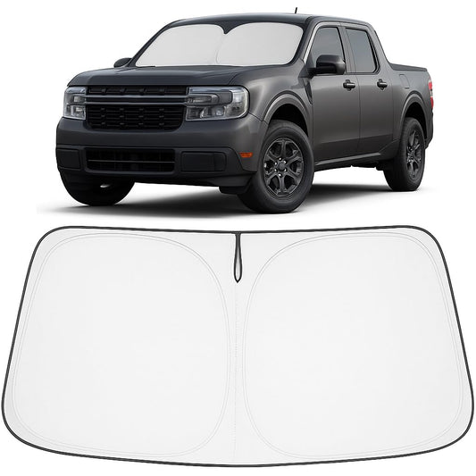 Proadsy 2025 Upgrade Windshield Sun Shade Custom Fit Ford Maverick 2022-2025 4-Layer Foldable Front Sunshade Protector Sun Visor Blocks UV Rays Keep Car Cooler