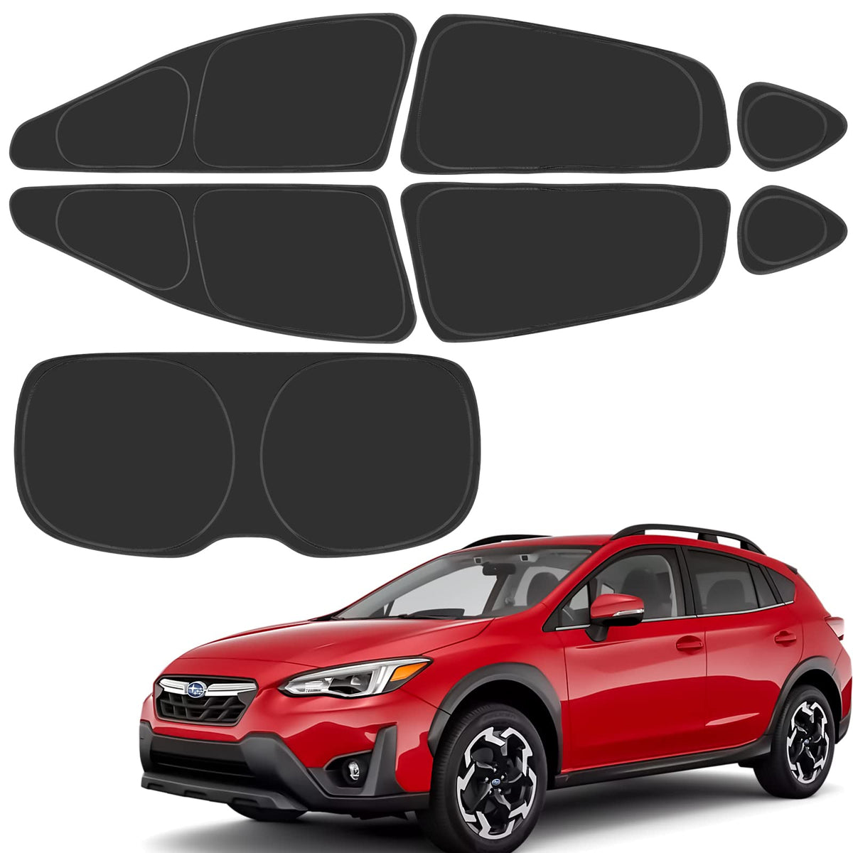 Proadsy 2026 Upgrade Window Sun Shade for 2018-2023 CrossTrek Side Window for Baby/Camping UV Rays and Privacy Protect Accessories Set of 7
