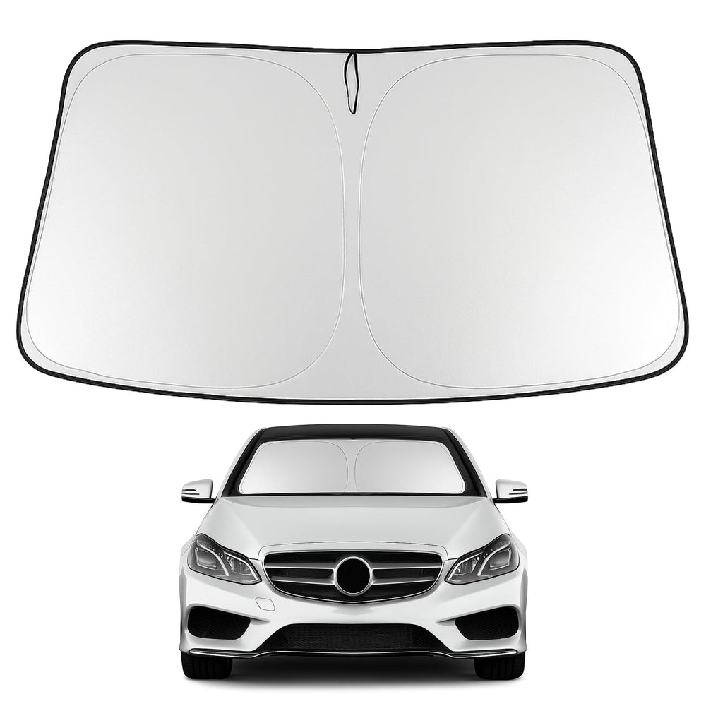 Proadsy 2026 Upgrade Windshield Sun Shade Custom Fit 2010-2016 E Class Foldable Front Sunshade Protector Sun Visor Blocks UV Rays Keep Car Cooler