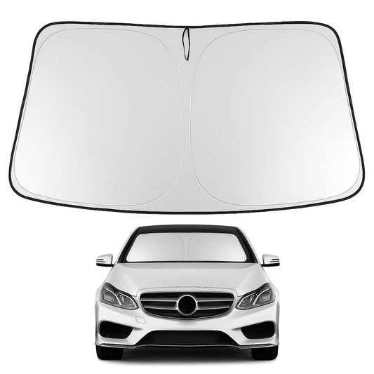 Proadsy 2026 Upgrade Windshield Sun Shade Custom Fit 2010-2016 E Class Foldable Front Sunshade Protector Sun Visor Blocks UV Rays Keep Car Cooler