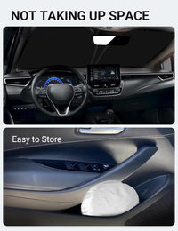2014-2019 Toyota Corolla windshield sunshade detail view 9, custom fit front window sun shade