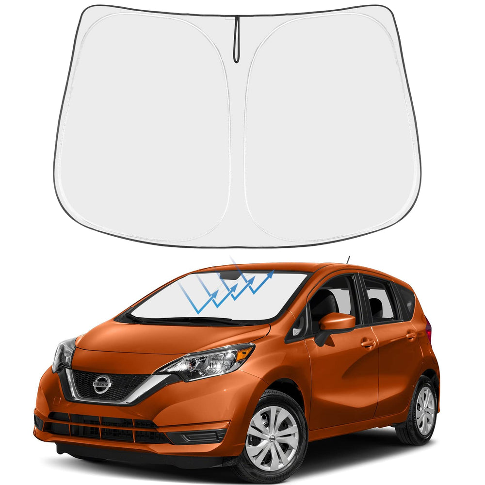 Proadsy Custom Fit Nissan Versa 2015-2019 Windshield Sun Shade 4-Layer Foldable Front Sunshade Protector Sun Visor Blocks UV Rays Keep Car Cooler