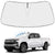 Proadsy 2025 Upgrade Windshield Sun Shade Custom Fit Chevy Silverado 1500 2Dr 4Dr 2019-2024 2025 4-Layer Foldable Front Sunshade Protector Sun Visor Blocks UV Rays Keep Car Cooler Accessories