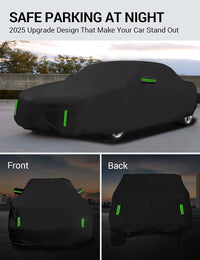 2022-2026 Ford Expedition car cover with reflective strips for safe parking at night, front and back