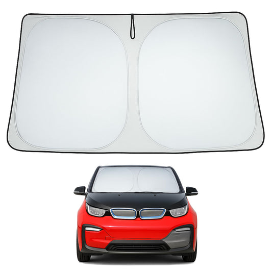 Proadsy 2025 Upgrade Windshield Sun Shade Custom Fit 2013-2018 BMW 3-Seriess /F30 /F31 /F80 /M3 4-Layer Foldable Front Sunshade Protector Sun Visor Blocks UV Rays Keep Car Cooler