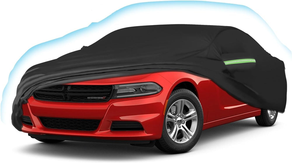 Waterproof Car Cover Custom fit for Dodge Charger 2006-2022 2023 6 Layers All Weather Waterproof Sun Rain UV Dust Protection Outdoor Indoor Full Car Cover