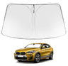 Proadsy 2026 Upgrade Windshield Sun Shade Custom Fit 2018-2023 BMW X2 F39 Foldable Front Sunshade Protector Sun Visor Blocks UV Rays Keep Car Cooler