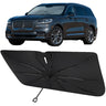 Proadsy Windshield Sun Shade Umbrella for Lincoln Aviator 2020-2025 2026 Foldable Car Umbrella Sunshade with Soft TPU Handle Spring Structure Crystal Cooling Material Protect Car from Rays & Heat