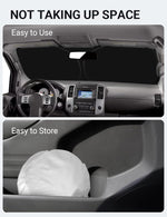 Proadsy Front Windshield Sun Shade Foldable Sunshade Protector Custom Fit 2021-2005 Nissan Frontier, 2Dr 4Dr KingCab CrewCab Pickup Accessories 2025 Upgrade
