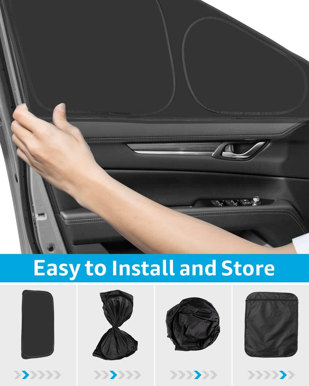 Proadsy 2025 Upgrade Window Sun Shade for Mazda CX-5 2017-2024 2025 Side Window for Baby/Camping UV Rays and Privacy Protect Accessories Set of 7