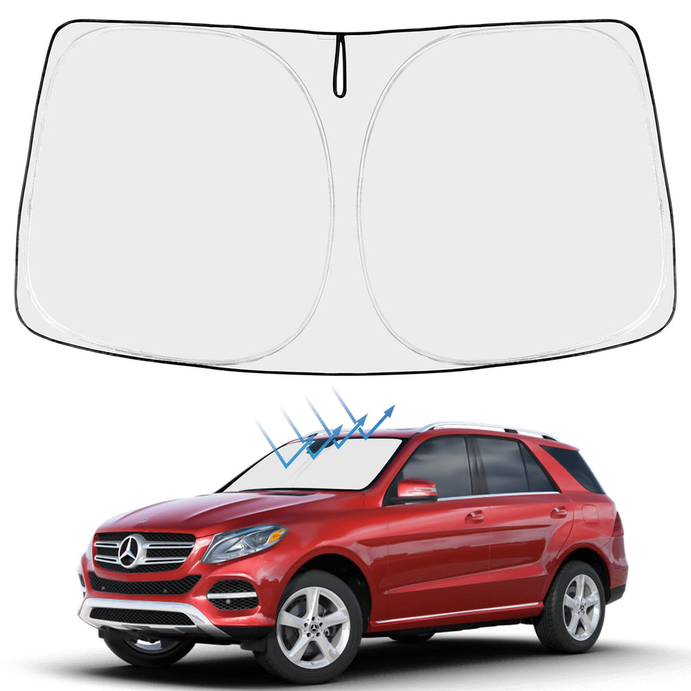 Proadsy Front Windshield Sunshade Foldable Sun Shade Sun Visor Custom Fit 2016-2019 GLE-Class Accessories 2026 Upgrade