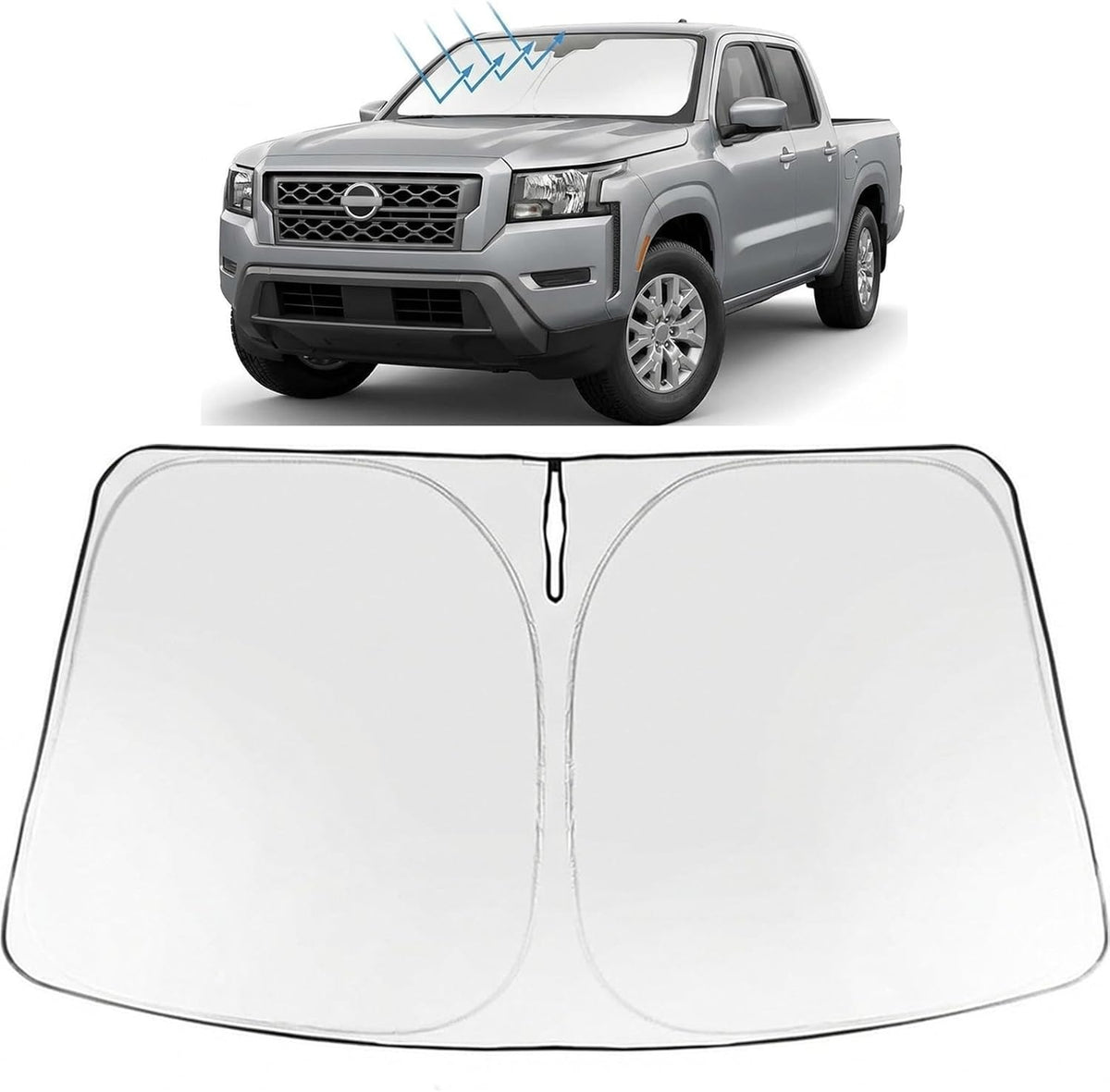 2022-2026 Nissan Frontier Windshield Sunshade - Custom Fit Front Windshield Sun Shade