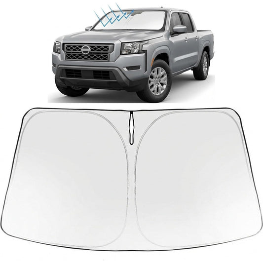 Proadsy Windshield Sun Shade for Frontier 2022-2026 Foldable Front Sunshade Protector Sun Visor Blocks UV Rays Keep Car Cooler Accessories